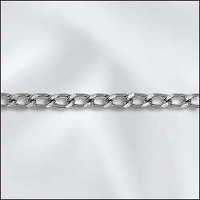 Oval Filed Curb Chain Link - Stainless Steel 5.3mm - Per Foot (30cm)