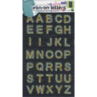 Iron-On Sequin Letters x Gold Uppercase Block x 25mm