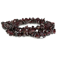Gemstone Beads - Semi-Precious Chips - 16" Strand x Garnet
