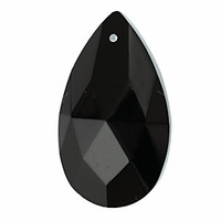 Crystal Teardrop Almond Shaped - Jet x 38mm