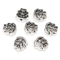 Metal Beads - Antique Silver Leaf Shaped 7mm x 10
