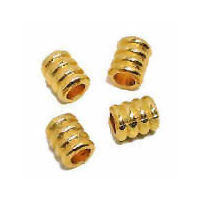 Metal Beads - Gold Column 7mm x 10