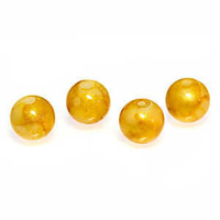 Round Glass Beads - Golden Delight 10mm x 10