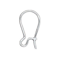 Kidney Earwires - Silver Filled x 1 Pair