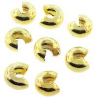 Crimp Cover Beads - Gold Plated 4mm x 20