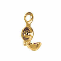 Clamshell Bead Tips With Closed Ring - Gold Plated 3.8mm x 20