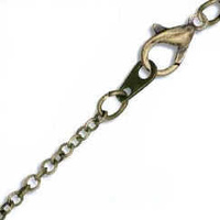Fine Cable Chain Necklace - Antique Brass x 18"