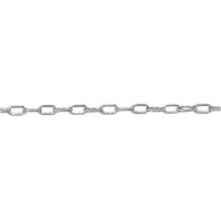 Drawn Cable Chain Link - Silver Plated 3x2mm - Per Foot (30cm)