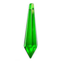 Crystal Icicle Drop - Emerald Green x 60mm *Factory Seconds*