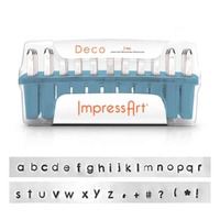 Impressart Alphabet Letter Metal Punch Stamp Set - Deco Lower Case x 3mm