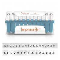 Impressart Alphabet Letter Metal Punch Stamp Set - Deco Upper Case x 3mm