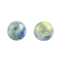 Round Glass Beads - Summer Sky Blue 10mm x 10