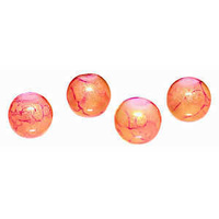 Round Glass Beads - Pink Sherbert 10mm x 10
