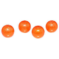 Round Glass Beads - Sunset Orange 10mm x 10
