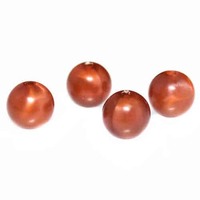 Grenadier Red Round Vintage Lucite Bead x 9.5mm