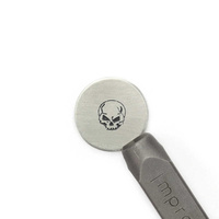 Impressart Signature Metal Design Stamp - Angry Skull