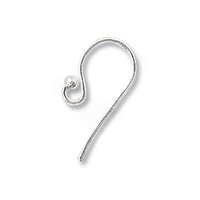 Ear Hooks With Bead - Sterling Silver - 18mm