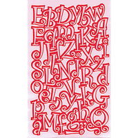 Iron-On Transfer - Alphabet Letter Pink Curly A-Z