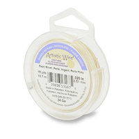 Silver Plated Artistic Wire - Pearl Silver 24Ga