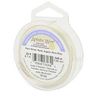 Silver Plated Artistic Wire - Pearl Silver 18Ga