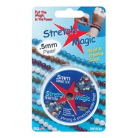 Stretch Magic Jewellery Cord - Pearl - 0.5mm / 0.019 x 10 Metre Roll