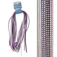 Beadsmith Studded Faux Suede Jewellery Cord for Bracelets x Lilac Mix