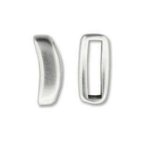 Bracelet Slider For Flat Leather - Antique Silver 13mm