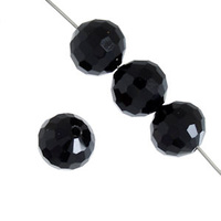 Dazzle-It Ori Crystal Round Rich Cut Beads - Jet x 8mm