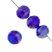 Dazzle-It Ori Crystal Round Rich Cut Beads - Cobalt Ab x 8mm