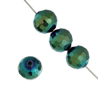 Dazzle-It Ori Crystal Round Rich Cut Beads - Metallic Pyrite x 8mm
