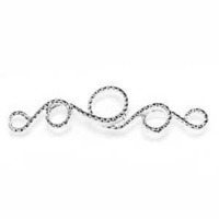 Metal Connector Link - Silver Plated Fine Twist x 25mm