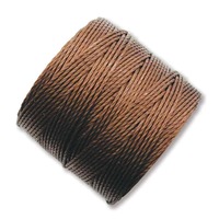 Beadsmith S-Lon Nylon Beading Cord Tex210 - Brown x 77 Yards