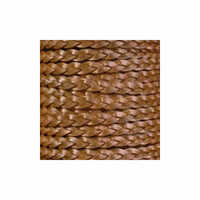Braided Leather Cord - Light Brown 2mm x 2 Metre Pack