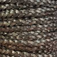 Braided Leather Cord - Kansa 2mm x 2 Metre Pack