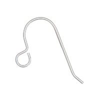 Earwires - With Backside Loop - Sterling Silver - 20mm x 1 Pair