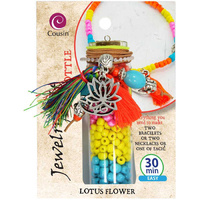 Jewelry Kit In A Bottle x Lotus Flower - Makes two pieces of jewellery