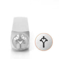 Impressart Metal Design Stamp - Cross With Heart