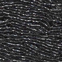 Czech Glass Seed Beads - Size 11/0 - 1 Hank x Black Diamond Silver Lined