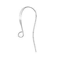 Silver Plated Hook Rounded Ear Wires x 10 Pairs