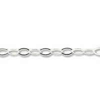 Oval Cable Chain Link - Silver Filled 3x2mm - Per Foot (30cm)