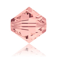 Swarovski Crystal Bicone Beads - Blush Rose 4mm x 20
