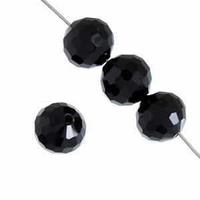 Dazzle-It Ori Crystal Round Rich Cut Beads - Jet x 10mm