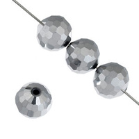 Dazzle-It Ori Crystal Round Rich Cut Beads - Metallic Silver x 10mm