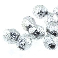 Czech Glass Round Firepolished Beads - Etch Full Labrador 6mm x 25