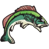 Iron-On Applique Patch - Bass Fish