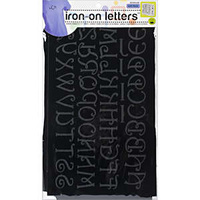 Iron-On Letter Transfers - Black Monogram x 1" And 2"