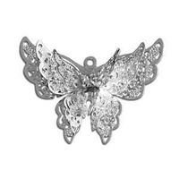 Petite Butterfly Enhanced Filigree Craft Charm - 25mm x 35mm