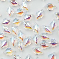 Czech Glass Gemduo Beads - Crystal AB 8x5mm