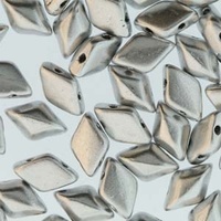 Czech Glass Gemduo Beads - Bronze Aluminum 8x5mm