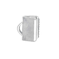 Ribbon End Fastener - Silver Plated x 8mm